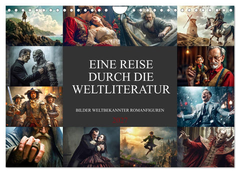 Eine Reise durch die Weltliteratur (Wandkalender 2027 DIN A4 quer), CALVENDO Monatskalender
