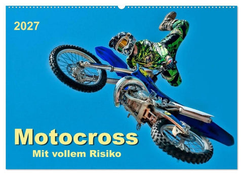 Motocross - mit vollem Risiko (Wandkalender 2027 DIN A2 quer), CALVENDO Monatskalender