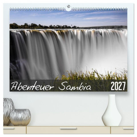 Abenteuer Sambia (hochwertiger Premium Wandkalender 2027 DIN A2 quer), Kunstdruck in Hochglanz