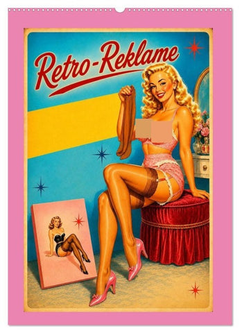Retro-Reklame (Wandkalender 2027 DIN A2 hoch), CALVENDO Monatskalender