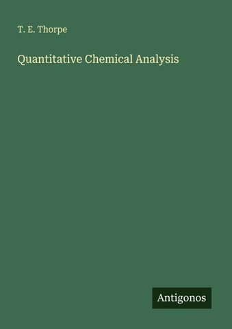 Quantitative Chemical Analysis