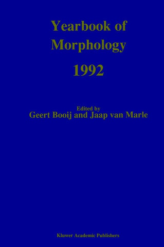 Yearbook of Morphology 1992