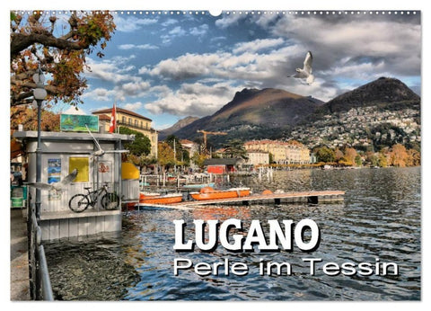 Lugano - Perle im Tessin (Wandkalender 2027 DIN A2 quer), CALVENDO Monatskalender