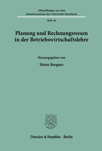 Planung und Rechnungswesen in der Betriebswirtschaftslehre.