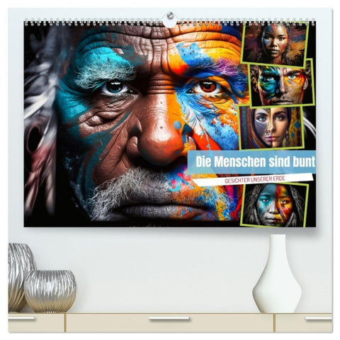 Die Menschen sind bunt (hochwertiger Premium Wandkalender 2027 DIN A2 quer), Kunstdruck in Hochglanz