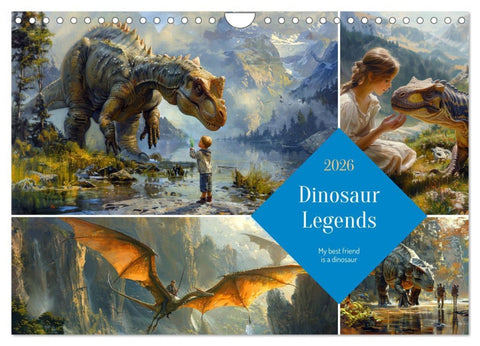 Dinosaur Legends (Wall Calendar 2026 DIN A4 landscape), CALVENDO 12 Month Wall Calendar