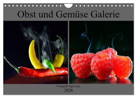Obst und Gemüse Galerie (Wandkalender 2026 DIN A4 quer), CALVENDO Monatskalender