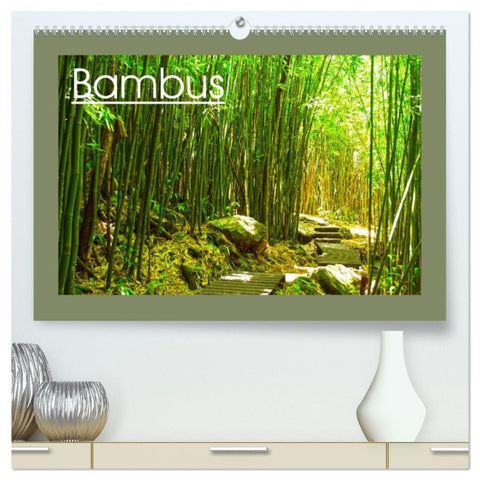 Bambus (hochwertiger Premium Wandkalender 2027 DIN A2 quer), Kunstdruck in Hochglanz
