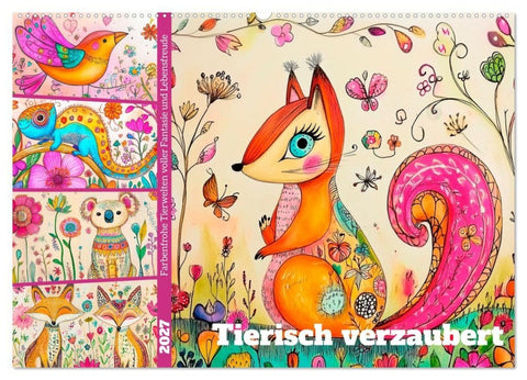 Tierisch verzaubert (Wandkalender 2027 DIN A2 quer), CALVENDO Monatskalender