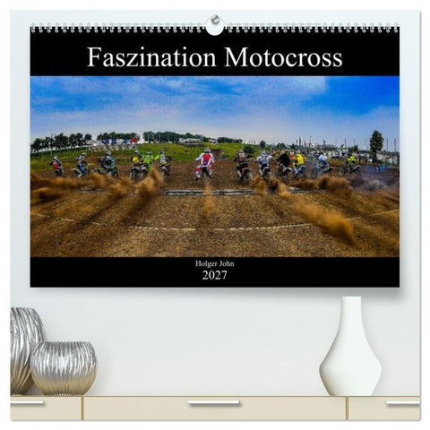 Blickpunkte Motocross (hochwertiger Premium Wandkalender 2027 DIN A2 quer), Kunstdruck in Hochglanz