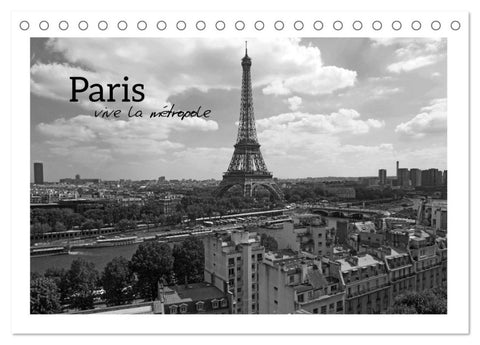 Paris vive la métropole (Tischkalender 2026 DIN A5 quer), CALVENDO Monatskalender