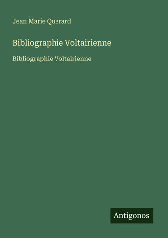 Bibliographie Voltairienne