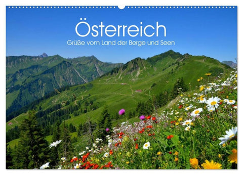 Österreich. Grüße vom Land der Berge und Seen (Wandkalender 2027 DIN A2 quer), CALVENDO Monatskalender