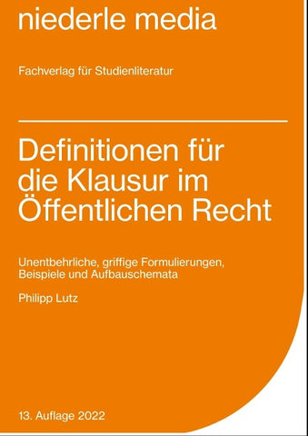 Definitionen für die Klausur im Öffentlichen Recht - 2026