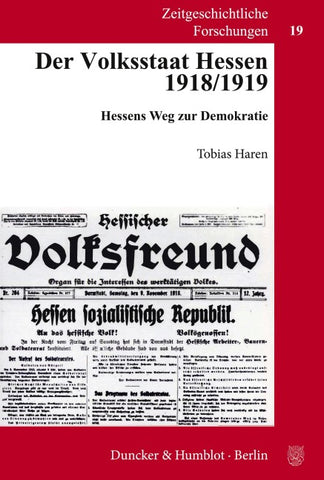 Der Volksstaat Hessen 1918/1919.