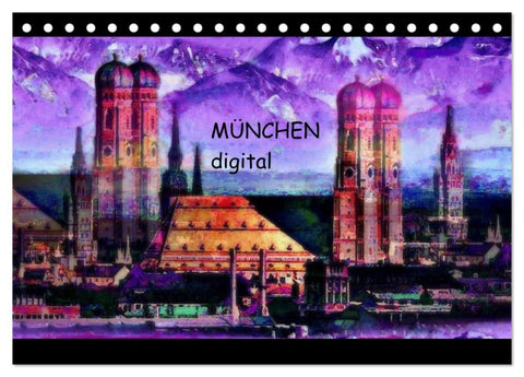 München digital (Tischkalender 2027 DIN A5 quer), CALVENDO Monatskalender