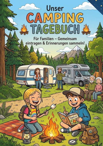 Unser Camping Tagebuch: Interaktives Reisetagebuch - für Familien