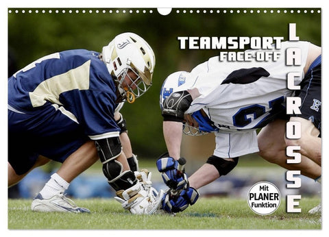 Teamsport Lacrosse - Face-off (Wandkalender 2027 DIN A3 quer), CALVENDO Monatskalender