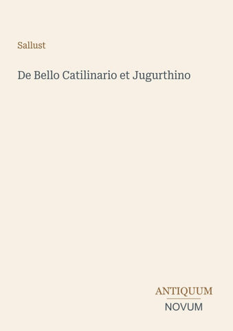 De Bello Catilinario et Jugurthino