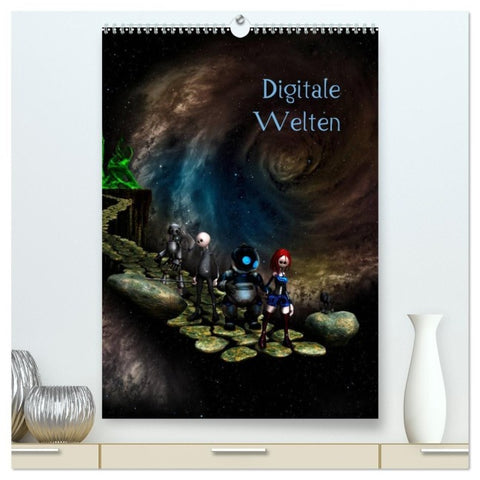 Digitale Welten (hochwertiger Premium Wandkalender 2027 DIN A2 hoch), Kunstdruck in Hochglanz