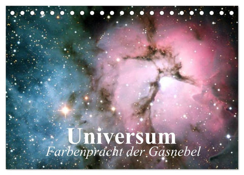 Universum. Farbenpracht der Gasnebel (Tischkalender 2026 DIN A5 quer), CALVENDO Monatskalender