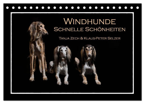 Windhunde - Schnelle Schönheiten (Tischkalender 2027 DIN A5 quer), CALVENDO Monatskalender
