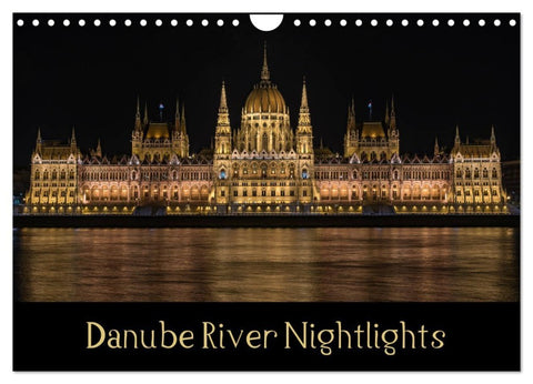 Danube River Nightlights (Wall Calendar 2026 DIN A4 landscape), CALVENDO 12 Month Wall Calendar