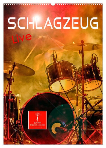 Schlagzeug live (Wandkalender 2026 DIN A2 hoch), CALVENDO Monatskalender