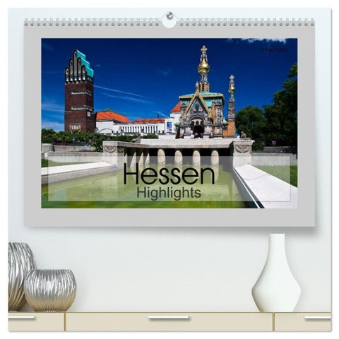 Hessen Highlights (hochwertiger Premium Wandkalender 2027 DIN A2 quer), Kunstdruck in Hochglanz