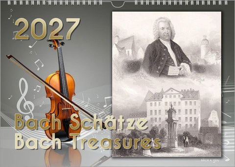 Komponisten-Kalender, Bach-Kalender, Musik-Kalender 2027, DIN A4