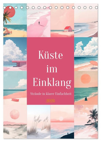 Küste im Einklang (Tischkalender 2026 DIN A5 hoch), CALVENDO Monatskalender