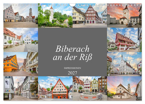 Biberach an der Riß Impressionen (Wandkalender 2027 DIN A3 quer), CALVENDO Monatskalender