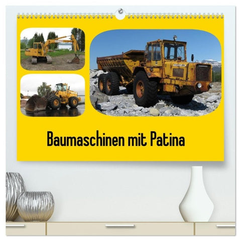Baumaschinen mit Patina (hochwertiger Premium Wandkalender 2027 DIN A2 quer), Kunstdruck in Hochglanz