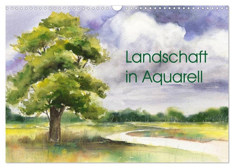 Landschaft in Aquarell (Wandkalender 2027 DIN A3 quer), CALVENDO Monatskalender