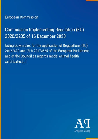 Commission Implementing Regulation (EU) 2020/2235 of 16 December 2020