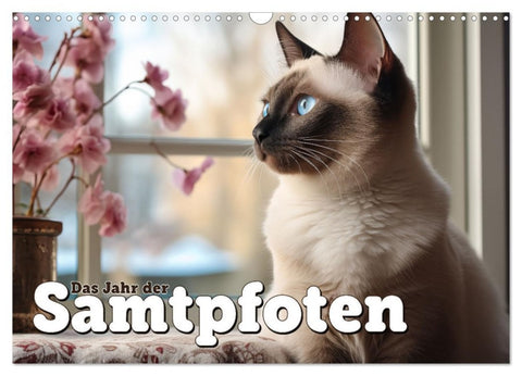 Das Jahr der Samtpfoten (Wandkalender 2026 DIN A3 quer), CALVENDO Monatskalender