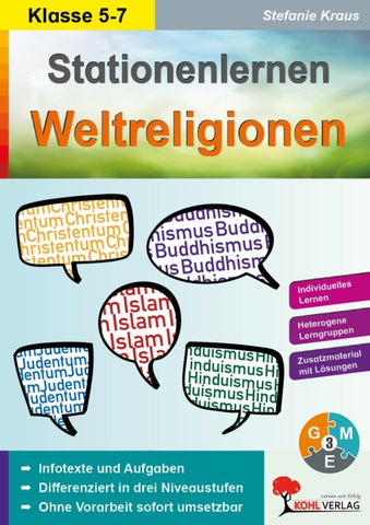 Stationenlernen Weltreligionen / Klasse 5-6