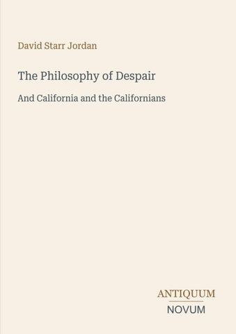 The Philosophy of Despair
