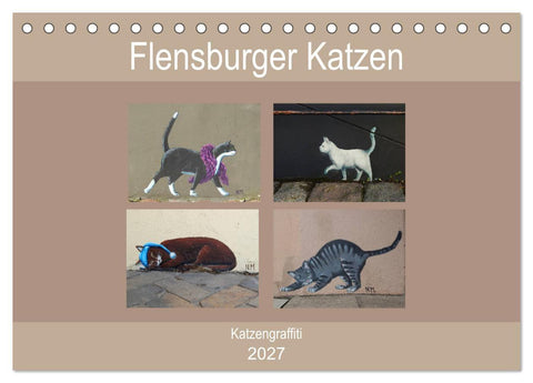 Flensburger Katzen (Tischkalender 2027 DIN A5 quer), CALVENDO Monatskalender