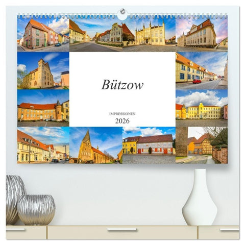 Bützow Impressionen (hochwertiger Premium Wandkalender 2026 DIN A2 quer), Kunstdruck in Hochglanz