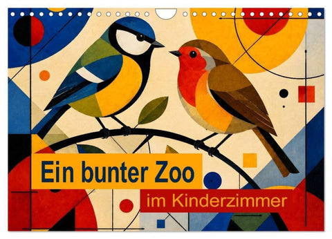 Ein bunter Zoo im Kinderzimmer (Wandkalender 2027 DIN A4 quer), CALVENDO Monatskalender