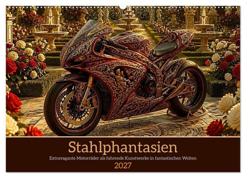 Stahlphantasien (Wandkalender 2027 DIN A2 quer), CALVENDO Monatskalender