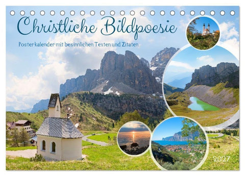 Christliche Bildpoesie 2027 (Tischkalender 2027 DIN A5 quer), CALVENDO Monatskalender