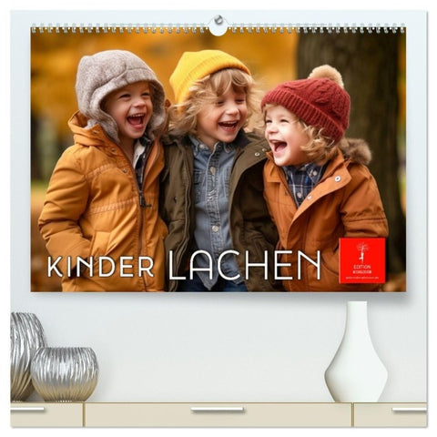 Kinder Lachen (hochwertiger Premium Wandkalender 2027 DIN A2 quer), Kunstdruck in Hochglanz