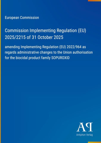 Commission Implementing Regulation (EU) 2025/2215 of 31 October 2025