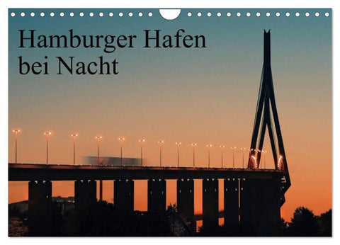 Hamburger Hafen bei Nacht (Wandkalender 2027 DIN A4 quer), CALVENDO Monatskalender