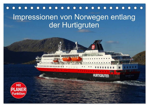 Impressionen von Norwegen entlang der Hurtigruten (Tischkalender 2027 DIN A5 quer), CALVENDO Monatskalender