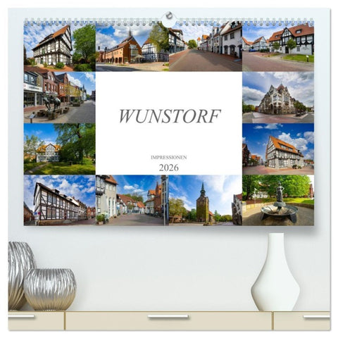 Wunstorf Impressionen (hochwertiger Premium Wandkalender 2026 DIN A2 quer), Kunstdruck in Hochglanz