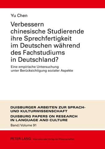 Verbessern chinesische Studierende ihre Sprechfertigkeit im Deutschen während des Fachstudiums in Deutschland?