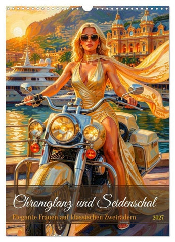 Chromglanz und Seidenschal (Wandkalender 2027 DIN A3 hoch), CALVENDO Monatskalender